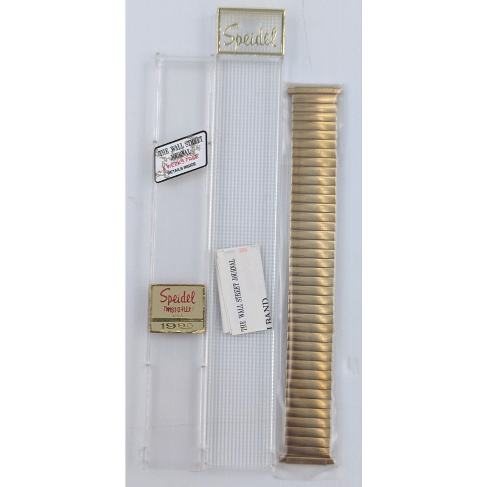 Speidel Gold Twist O Flex Stainless Steel Mens Watch Band